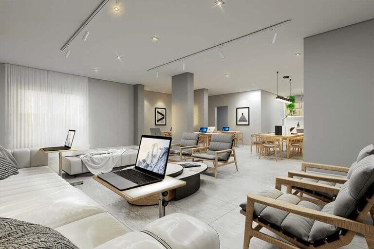 Coworking / Salão de Festas Modulação Coworking